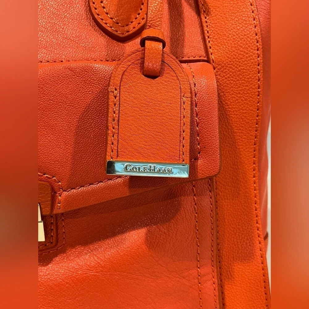 Cole‎ Haan Zoe Pebbled Leather Satchel/Shoulder Bag EUC